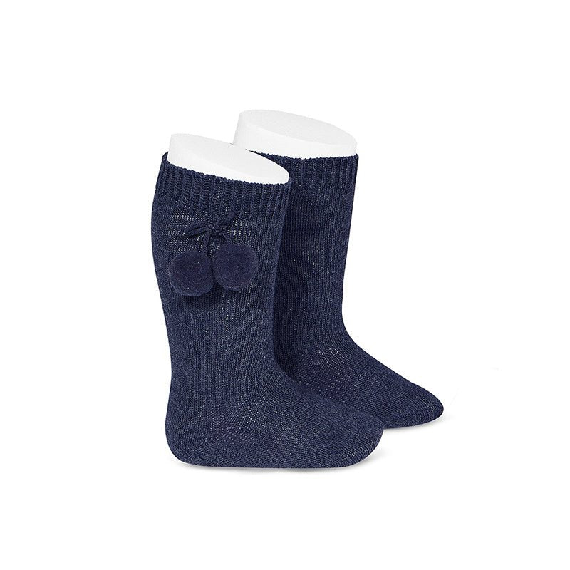 Calzino alto con pompon Condor AI - Borotalco Baby